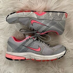 Pink and Gray Nike Sneakers